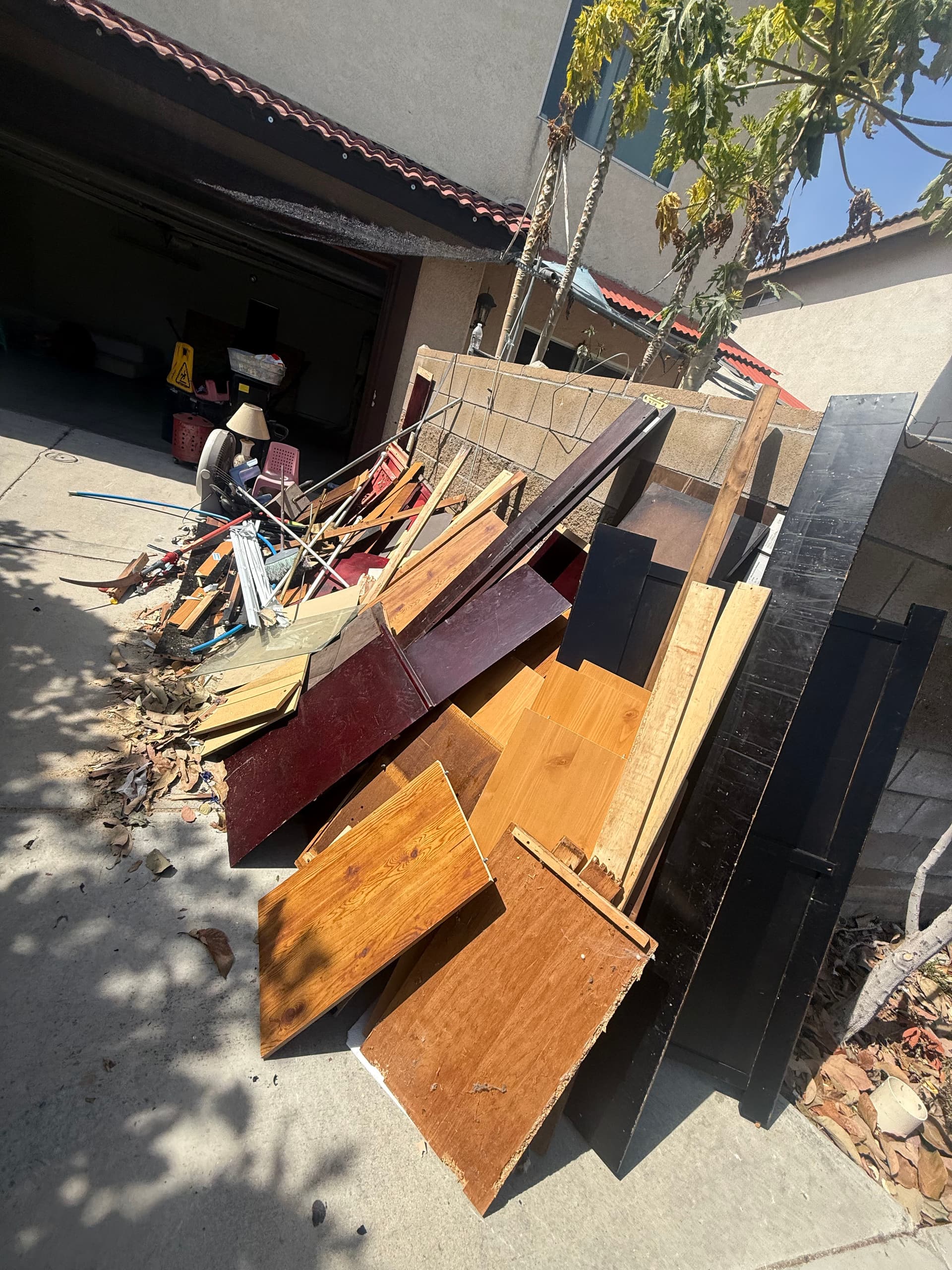 Construction Debris Hauled Away and Garage Cleared Out Clean image